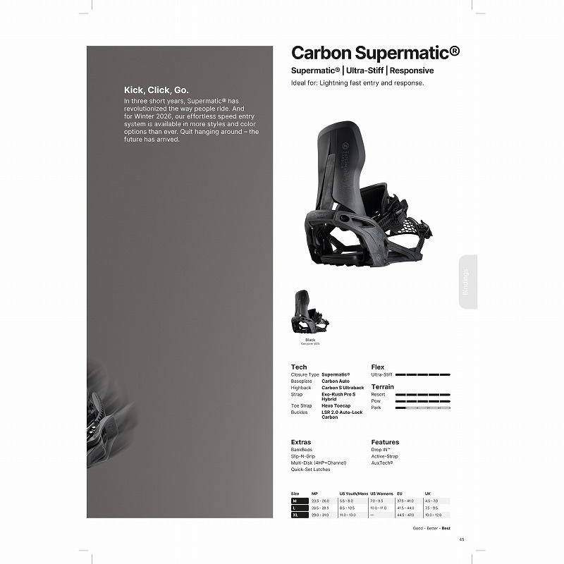 NIDECKER SUPERMATIC CARBON　Lサイズ Carbon Supermatic 2026 | Kick, Click, Go | Nidecker | USA